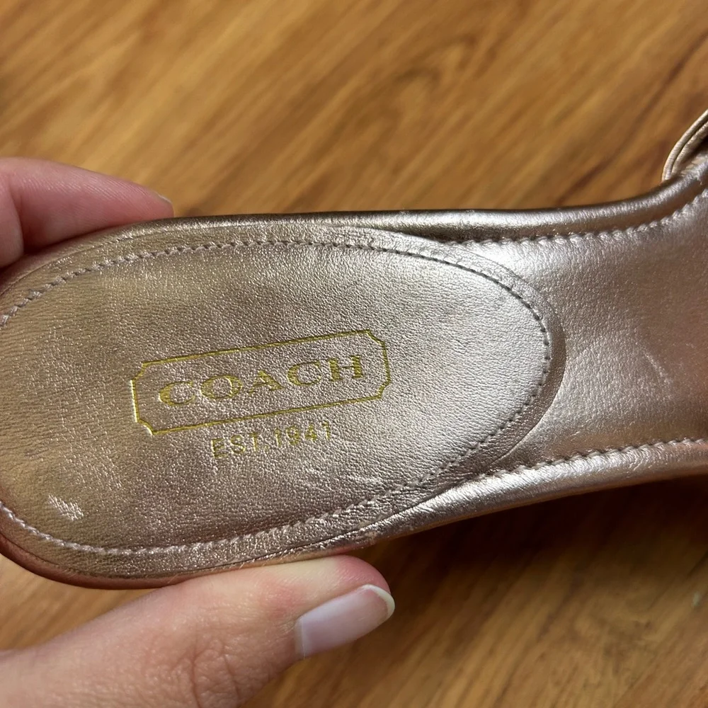 Coach Bronze Platform Sandals - Picture 3 of 3